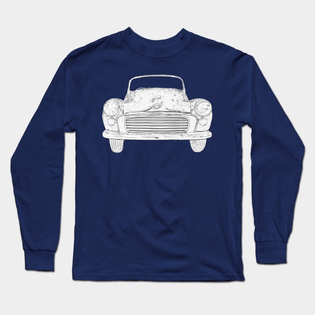 Morris Minor classic car Long Sleeve T-Shirt by soitwouldseem